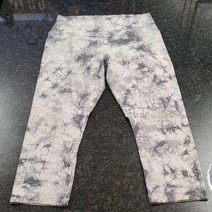 lululemon athletica Gray and White Leggings